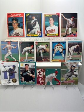 Curt Schilling rookie card in lot of 13 (Boston, AZ, Phillies,Astros, Orioles)